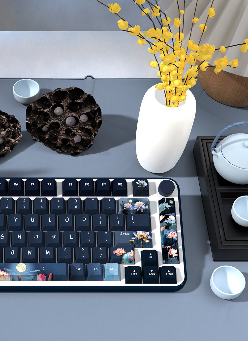 Midnight Lotus Pond PBT - DreamScapeGear
